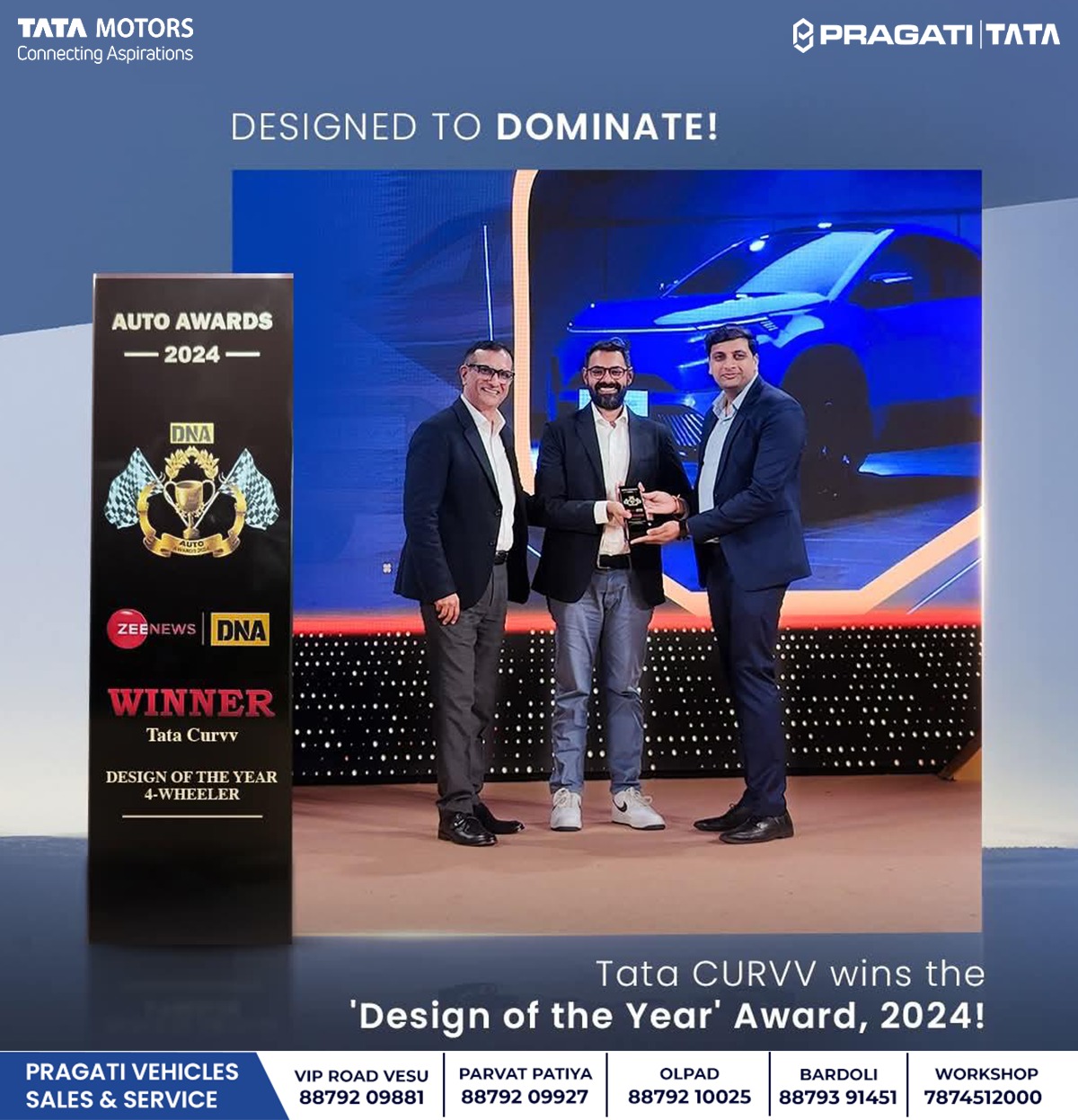 Tata CURVV wins the prestigious Auto... - Pragati Vehicles