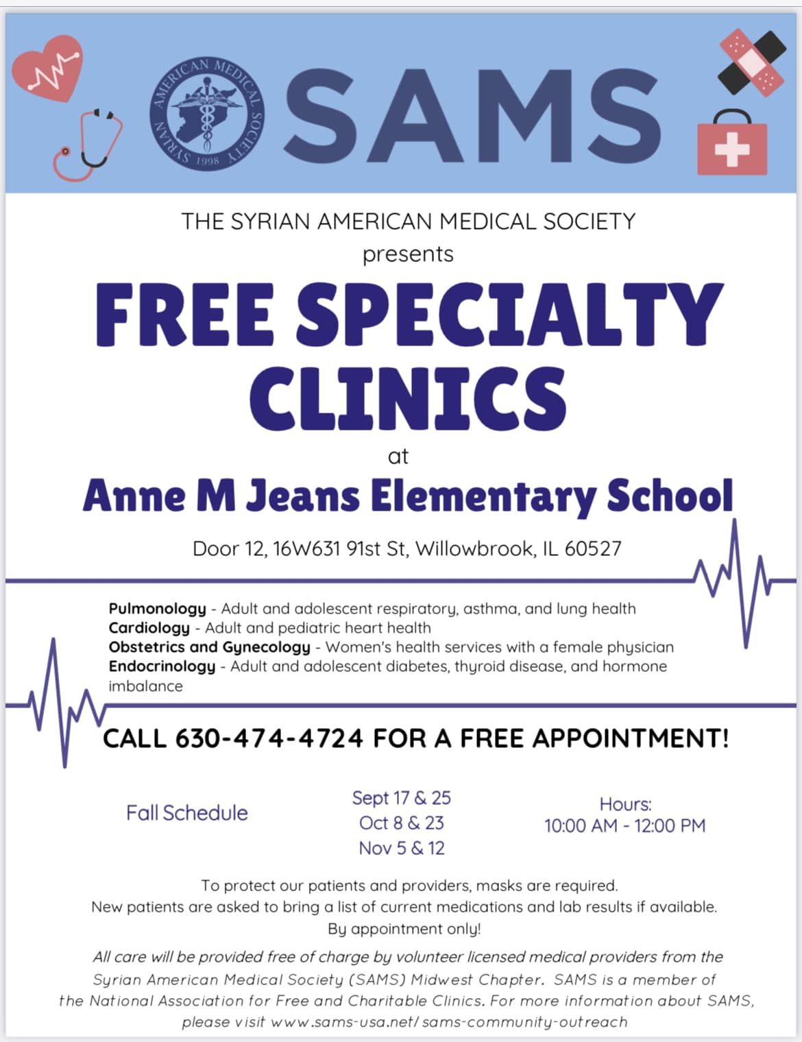 SAMS Free Specialty Clinic | Willowbrook IL