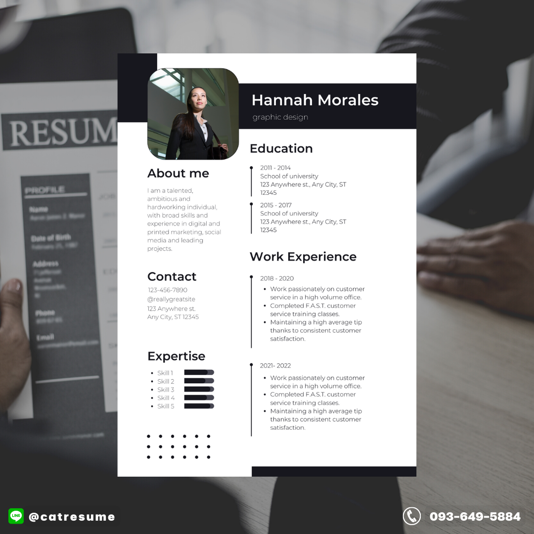 Cat Resume รับทำเรซูเม่ เอกสารสมัครงาน งานเร่ง งานด่วน 30 นาที - 📄 ...