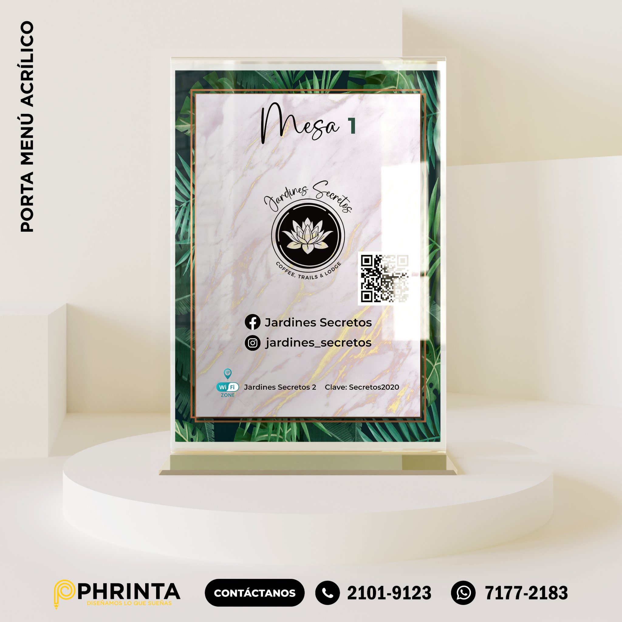 Phrinta - *Porta Menú Acrílico* ¡Muestra tu menú de una...