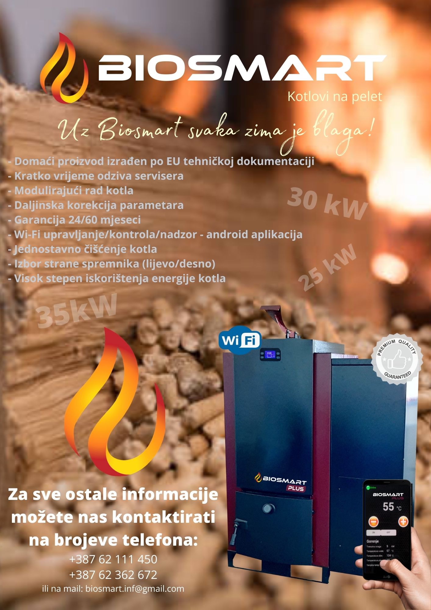 Biosmart PLUS - kotlovi na pelet | Visoko