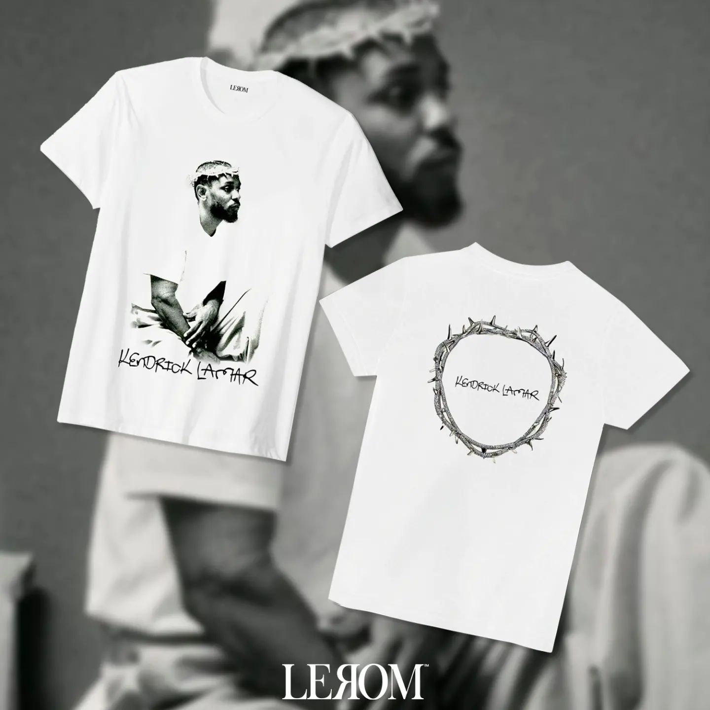 Camiseta Blanca Actual Fact - Estampado De Kendrick Lamar, 100% Algodón, Corte Regular Y Cuello Redondo
