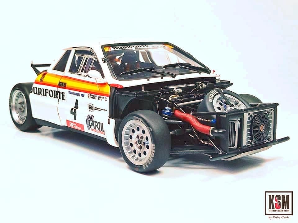 Lancia Rally 037 Gr.B + Fiat 242 + Trailer Rally Pack 1/18 scale