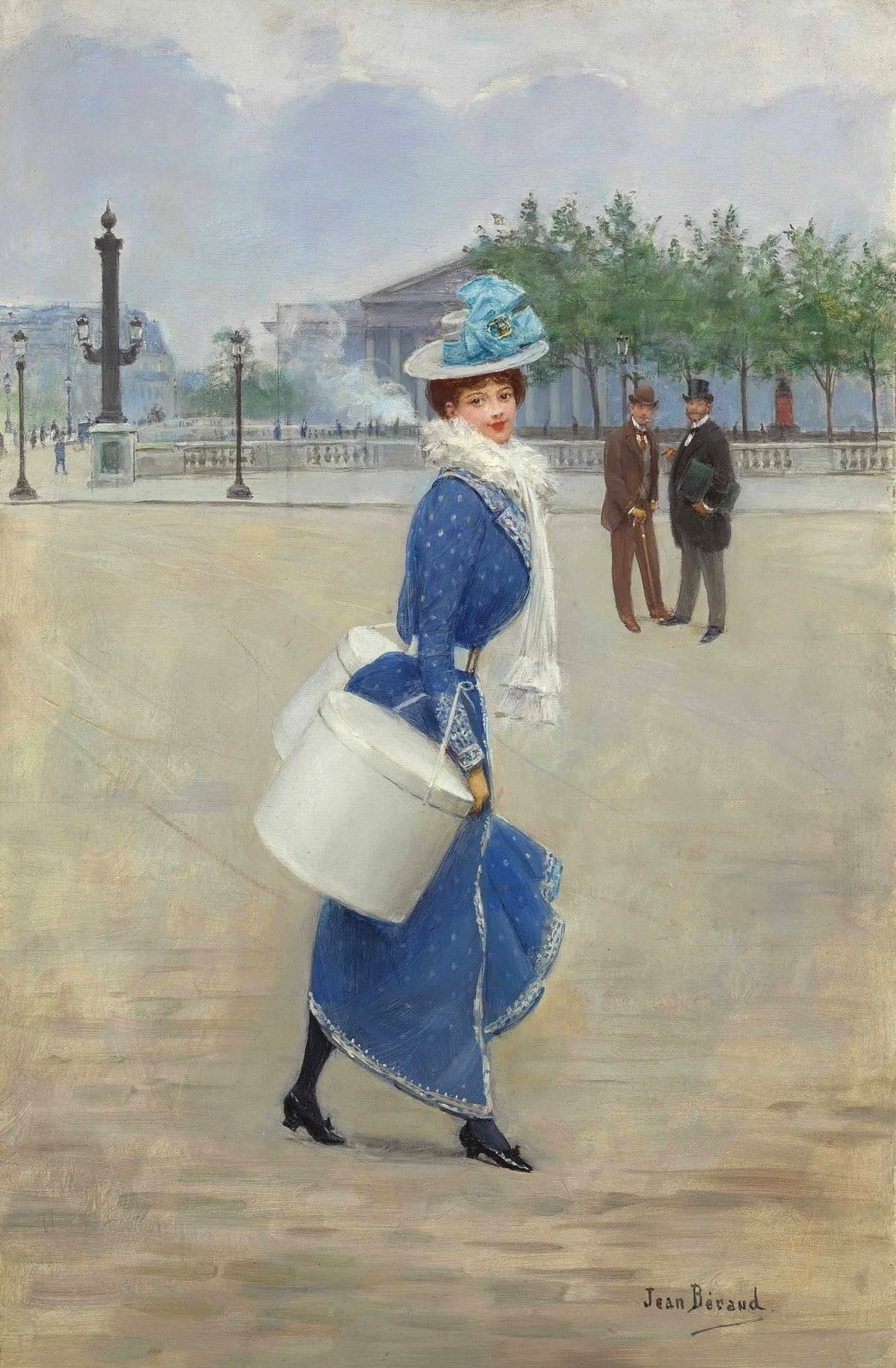 Jean Beraud、Le boulevard Saint-Denis a Le boulevard Saint-Denis à Paris (1899) 38 cm x 55 cm Collection