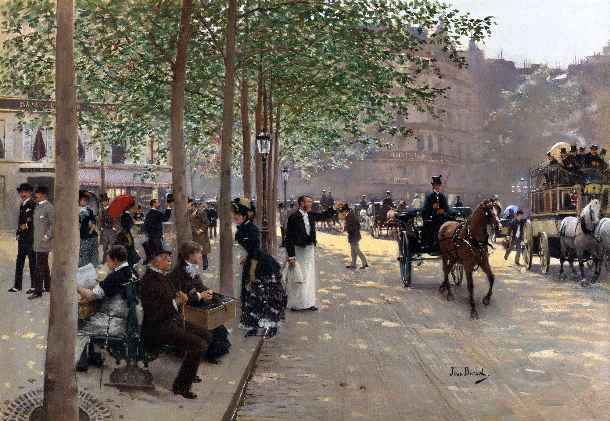 Le boulevard Saint-Denis à Paris (1899) 38 cm x 55 cm Collection