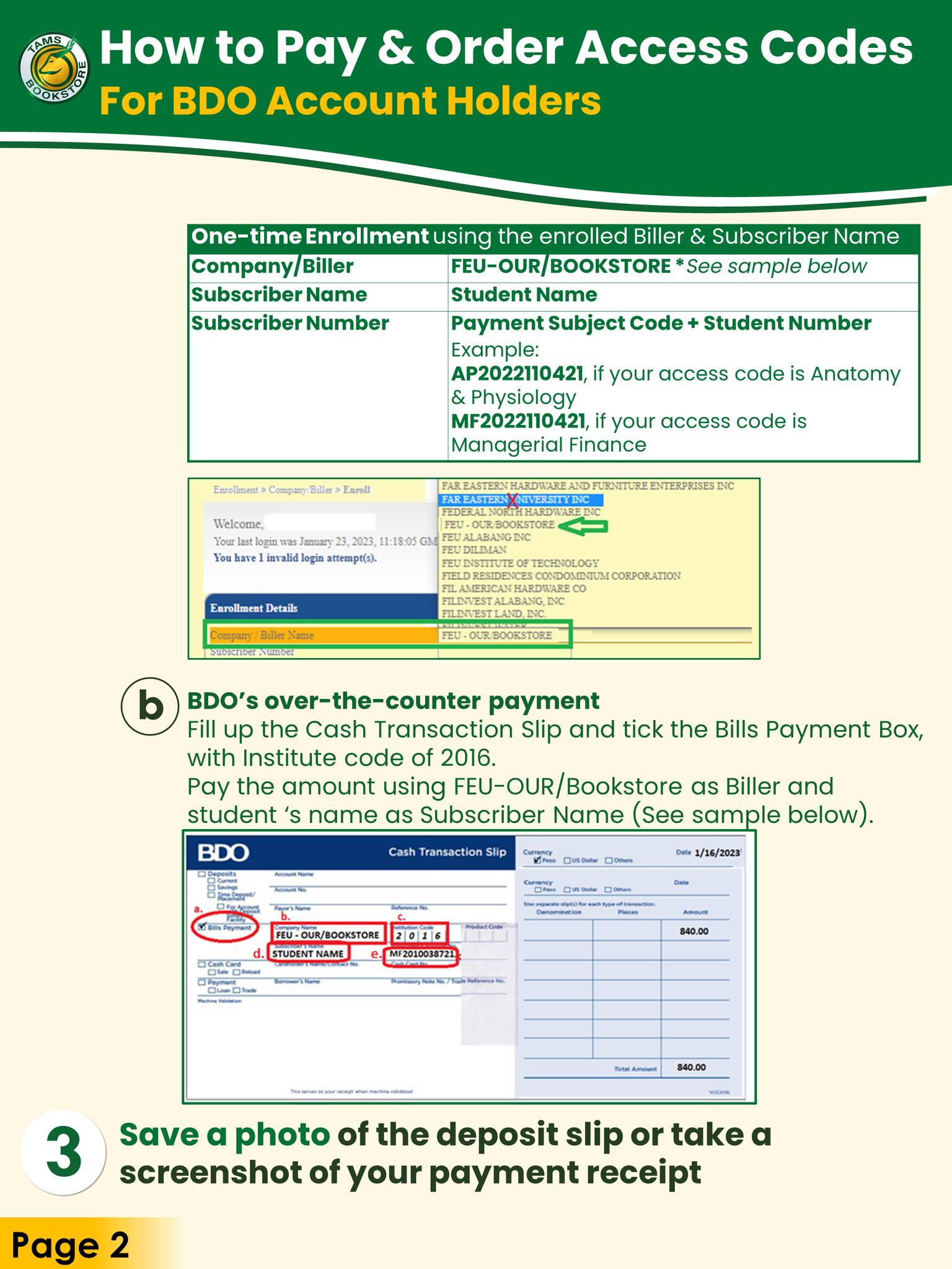 FEU - How to Pay & Order Access Codes (for BDO Account Holders) 📌 ...