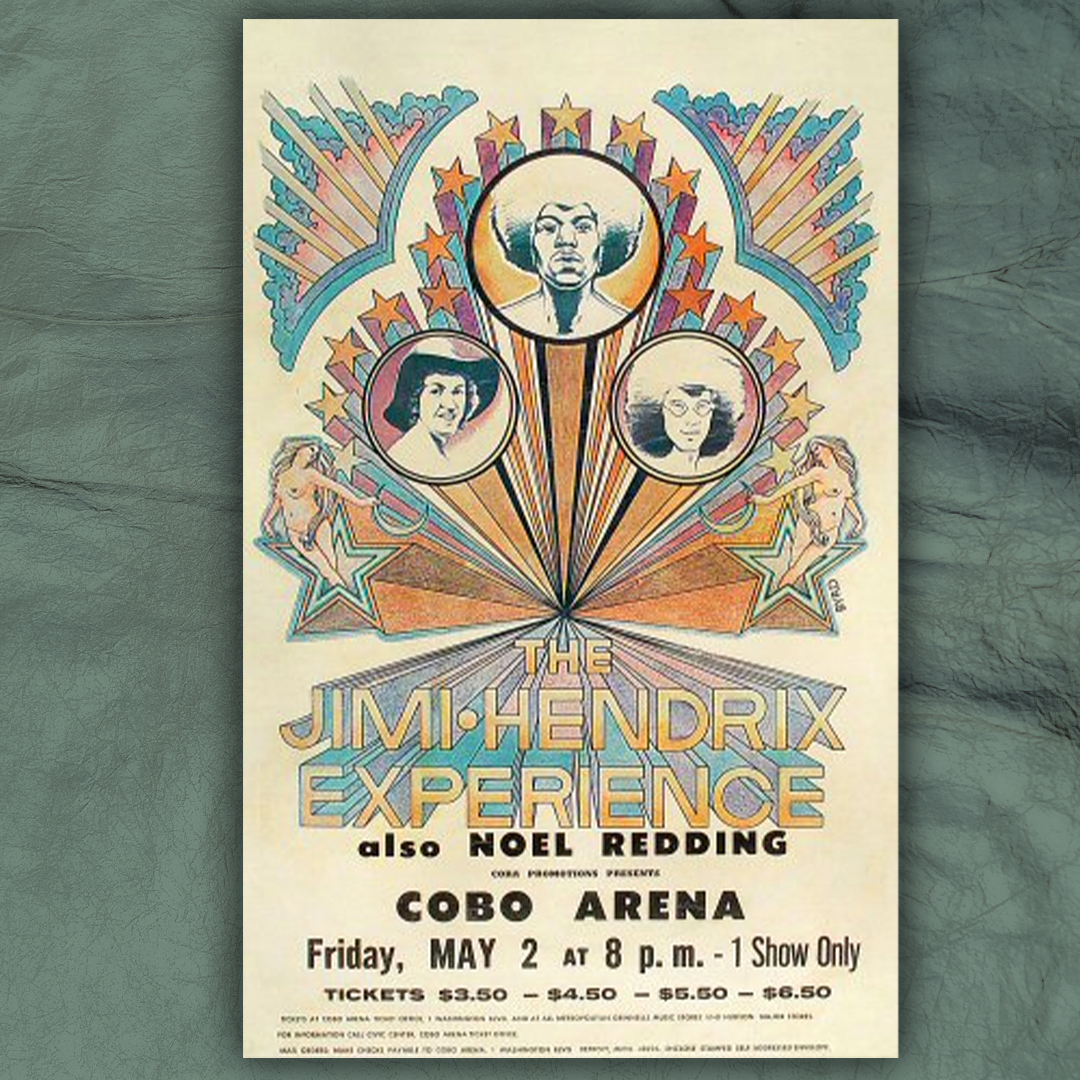 On May 2, 1969 The Jimi Hendrix Experience headlined the Cobo