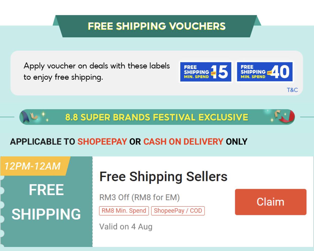 Shopee extra free shipping... - Freebies Land Malaysia | Facebook