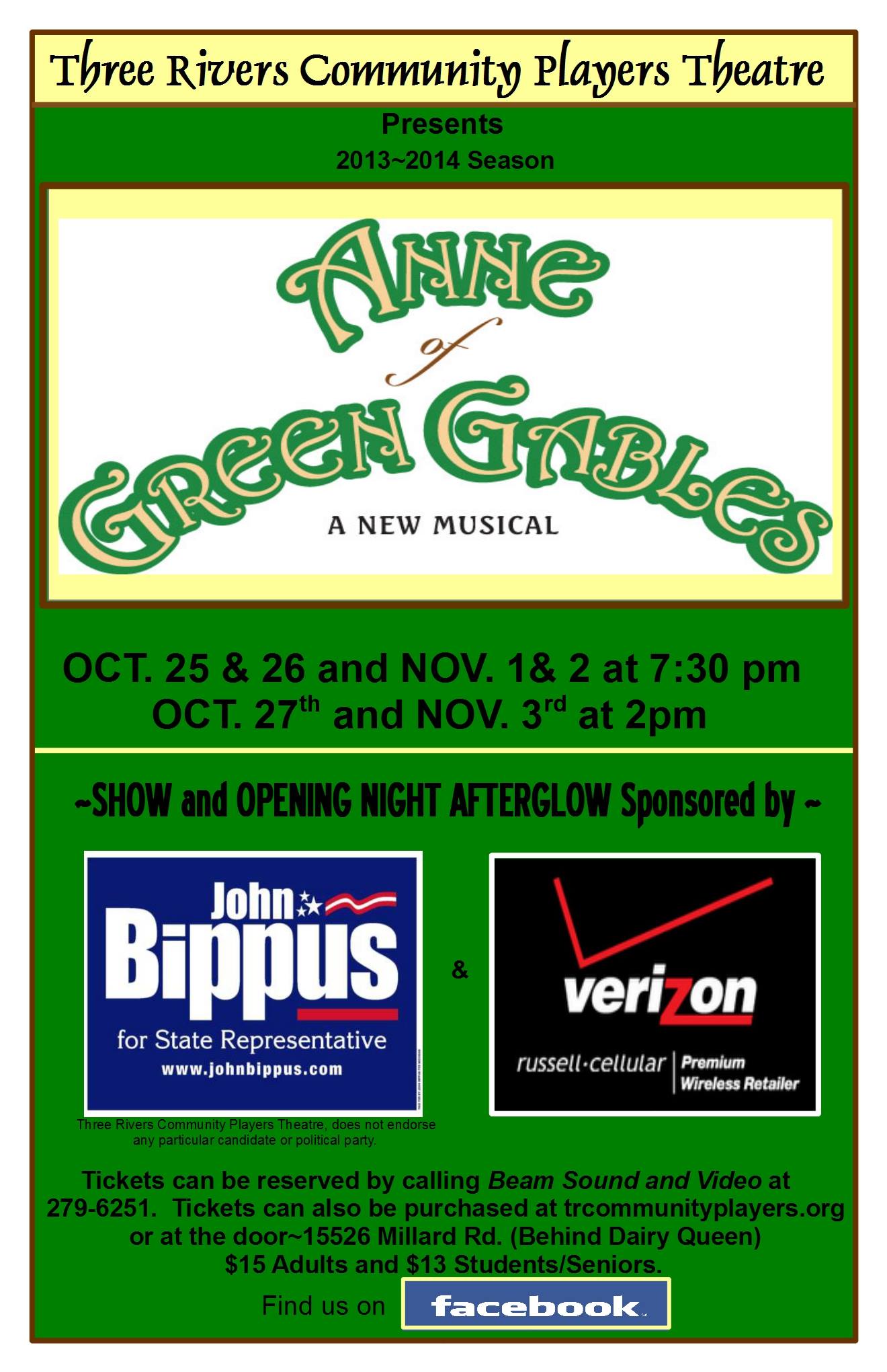 Here is an updated poster... - Three Rivers Junior Players | Facebook