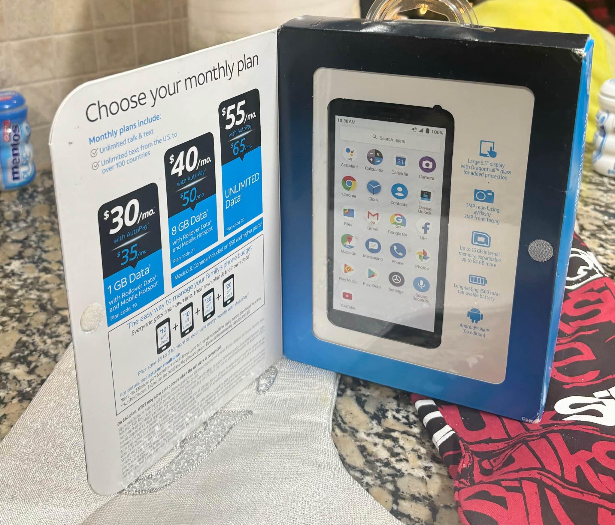 AT&T Radiant Core 16GB 4G GSM Prepaid Smartphone - Cell Phones - Katy ...