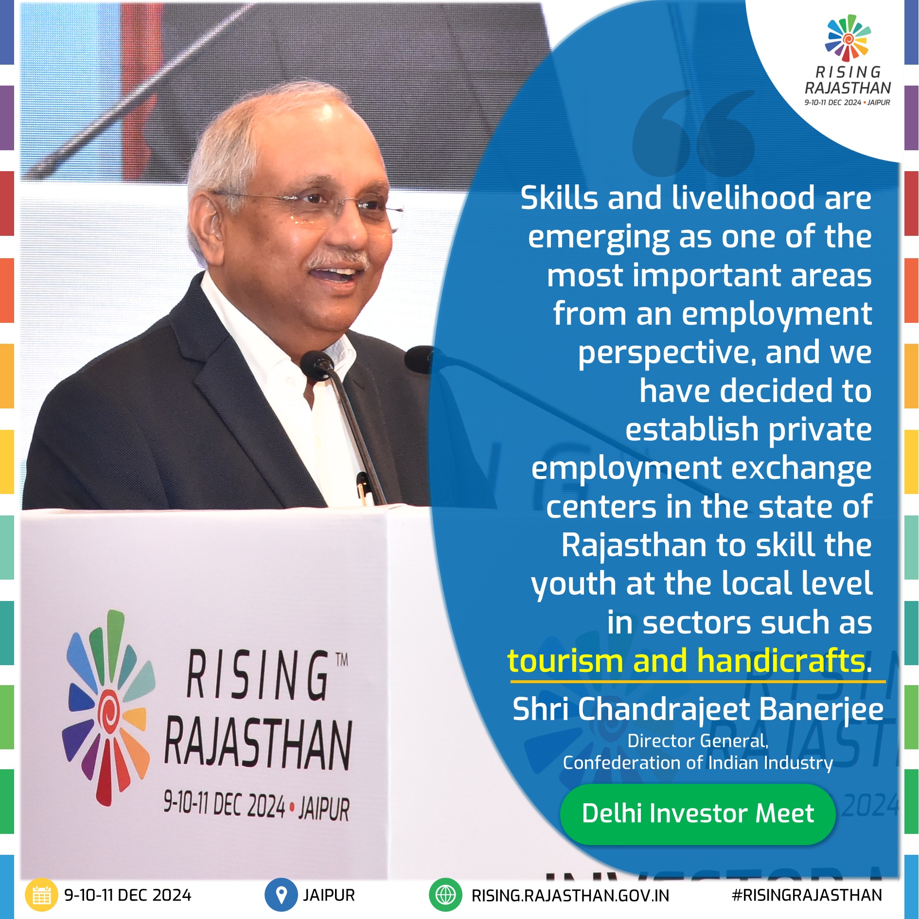 Shri Chandrajit Banerjee, Director... - Rising Rajasthan | Facebook