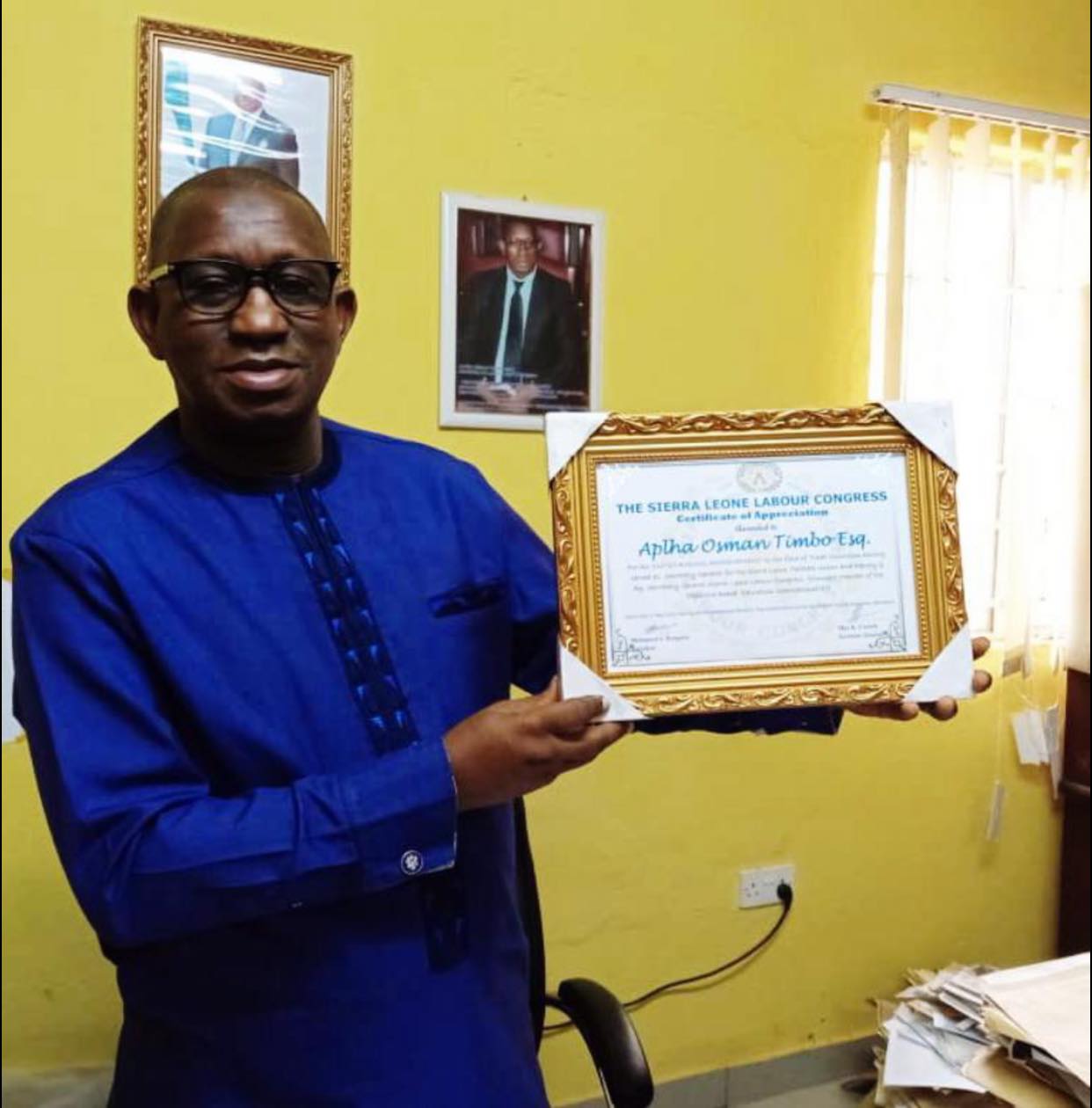 SIERRA LEONE LABOUR CONGRESS AWARDS MINISTER OF LABOUR Freetown ...