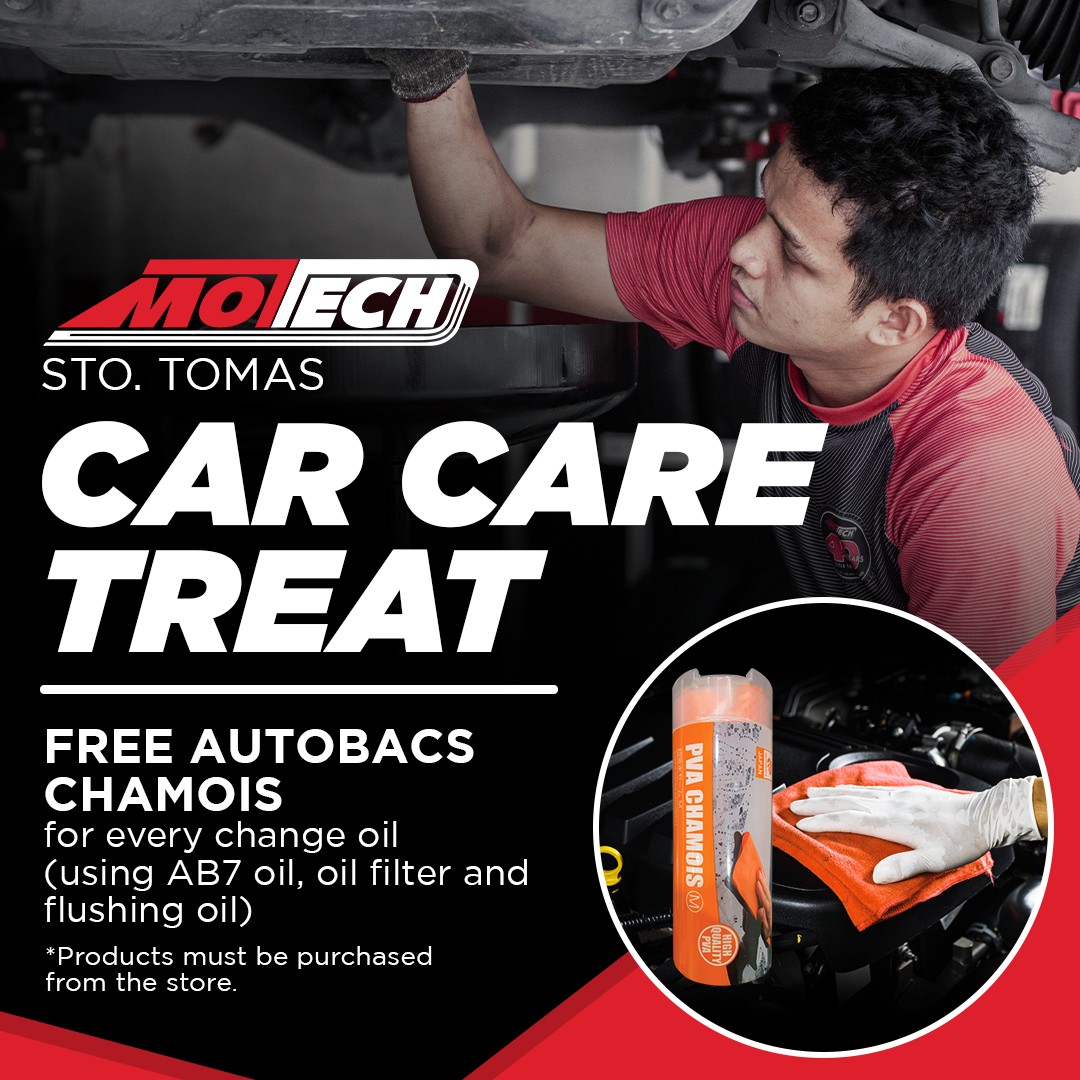 Motech - CAR CARE TREAT!!! Due to change oil? Get 1 FREE AB7 Chamois ...