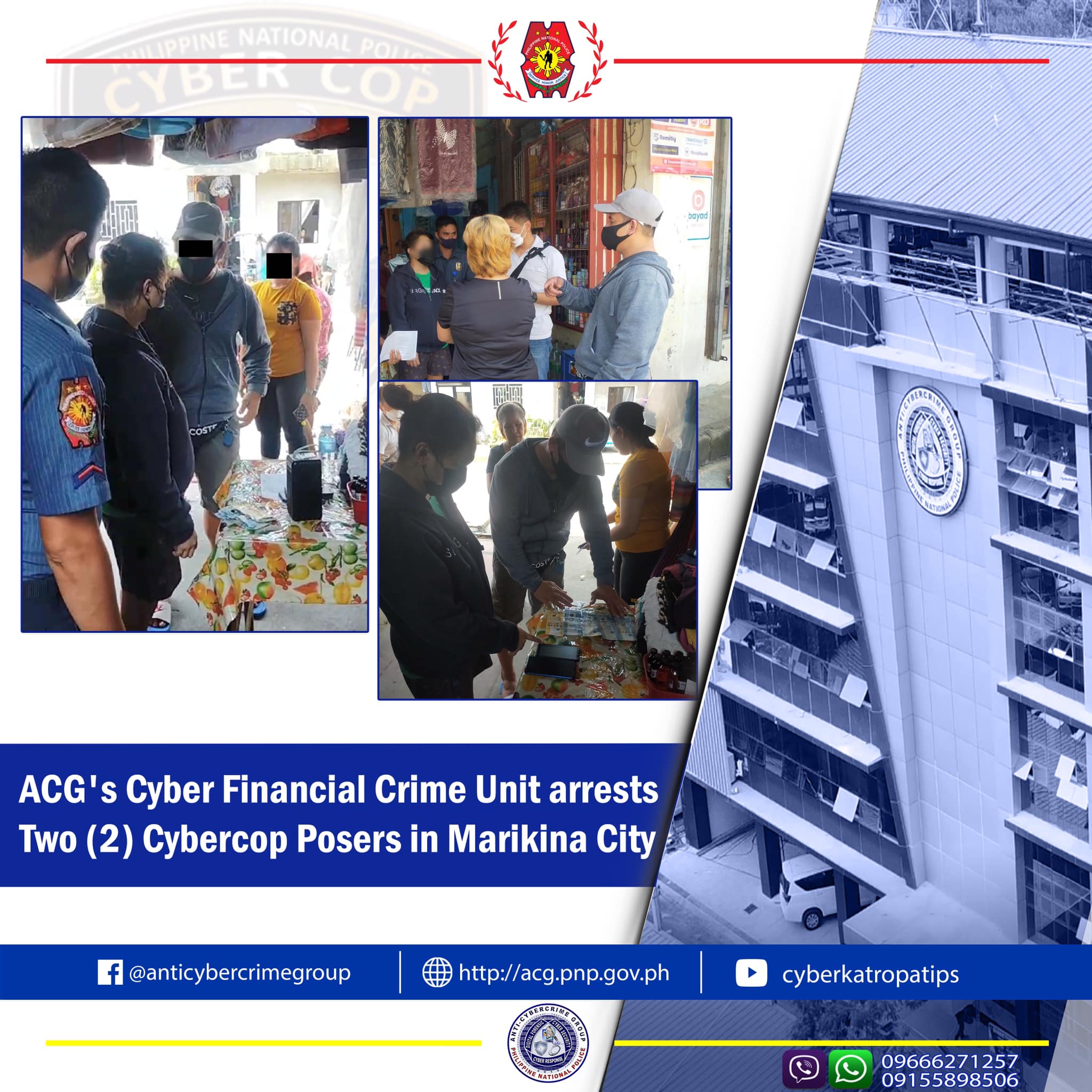 PNP - "ACG's Cyber Financial Crime Unit arrests Two (2) Cybercop Posers ...