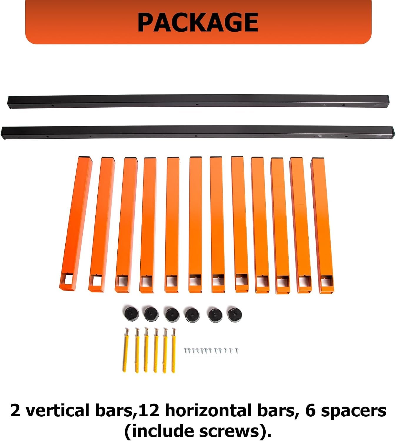 6-Level Storage Racks - Wall-Mounted for garage or commercial use ...
