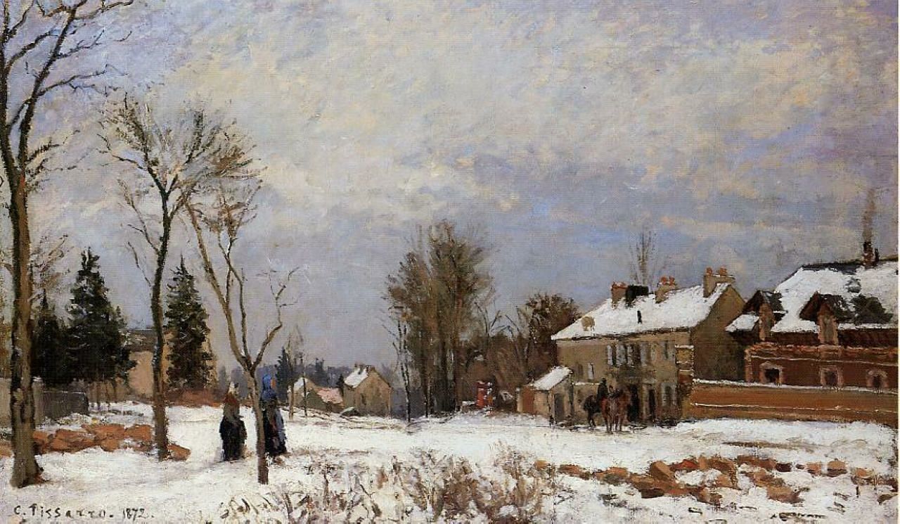Camille Pissarro、LA GRAND'ROUTE, LOUVECI baircm-2.5_laircm-2.5