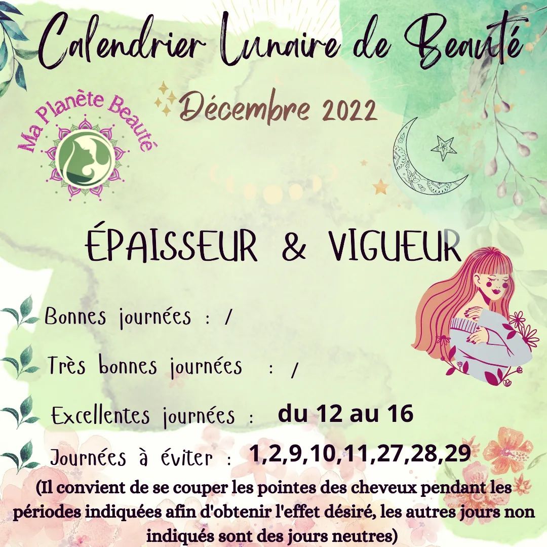 Calendrier Lunaire Cheveux Coloration 2022