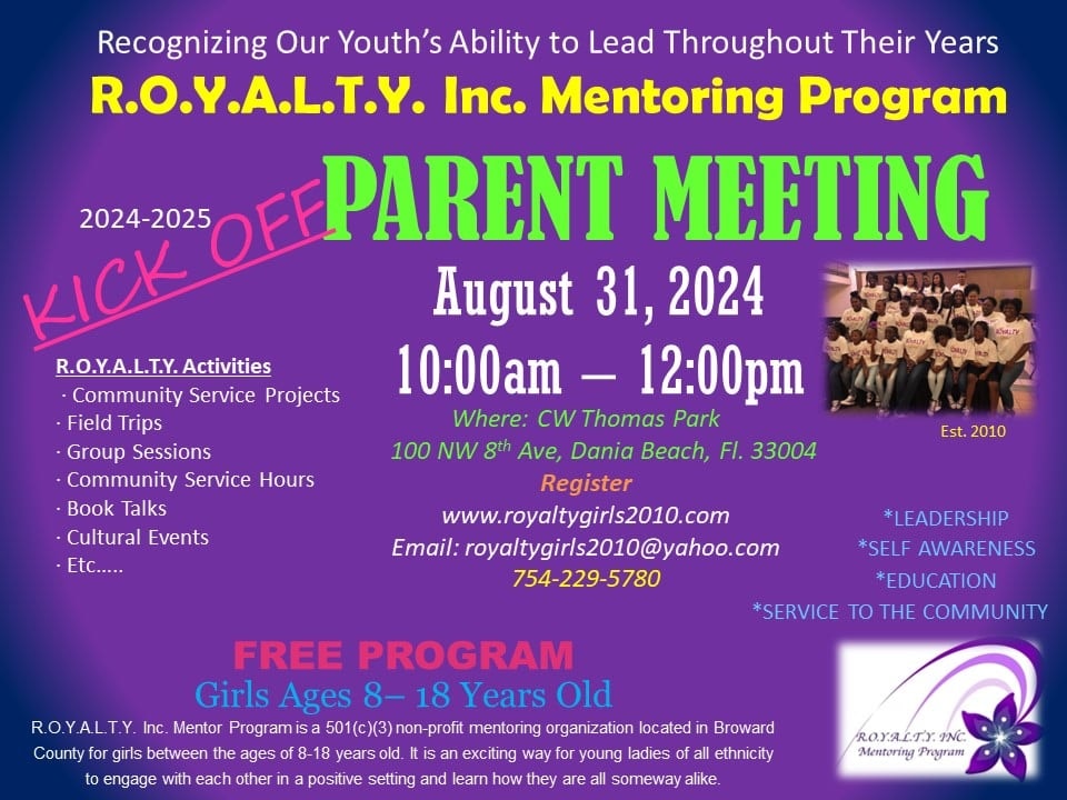 R.O.Y.A.L.T.Y. Inc. Mentoring Program - We are excited & ready to meet ...