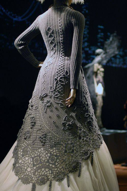 jean paul gaultier knit dress Jean-Paul knitted/crocheted sweater-dress Gaultier[a] (French: [born 24 April 1952) is a French haute couture and prêt-à-porter fashion designer. He is described as an 