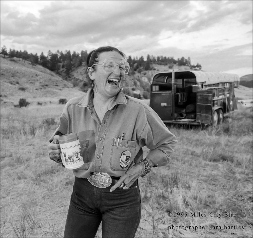 Montana - Annie Golightly shares a laugh and a mug of coffee at the ...