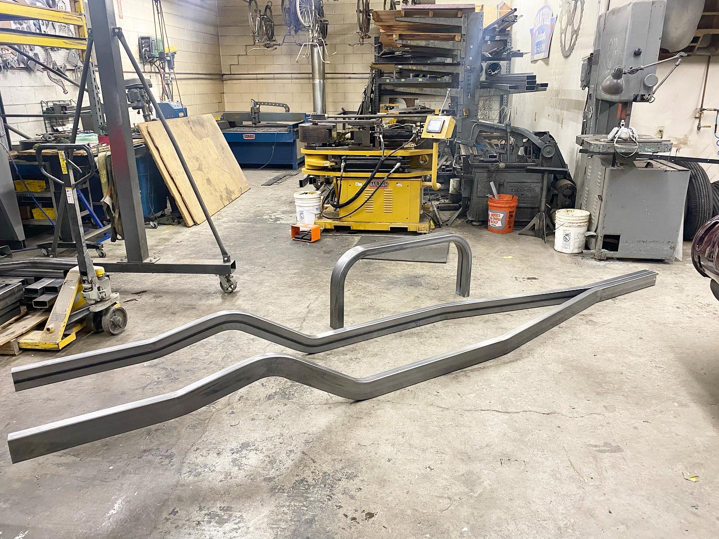 Set of rails and rear frame cross... - Cornfield Customs Ltd