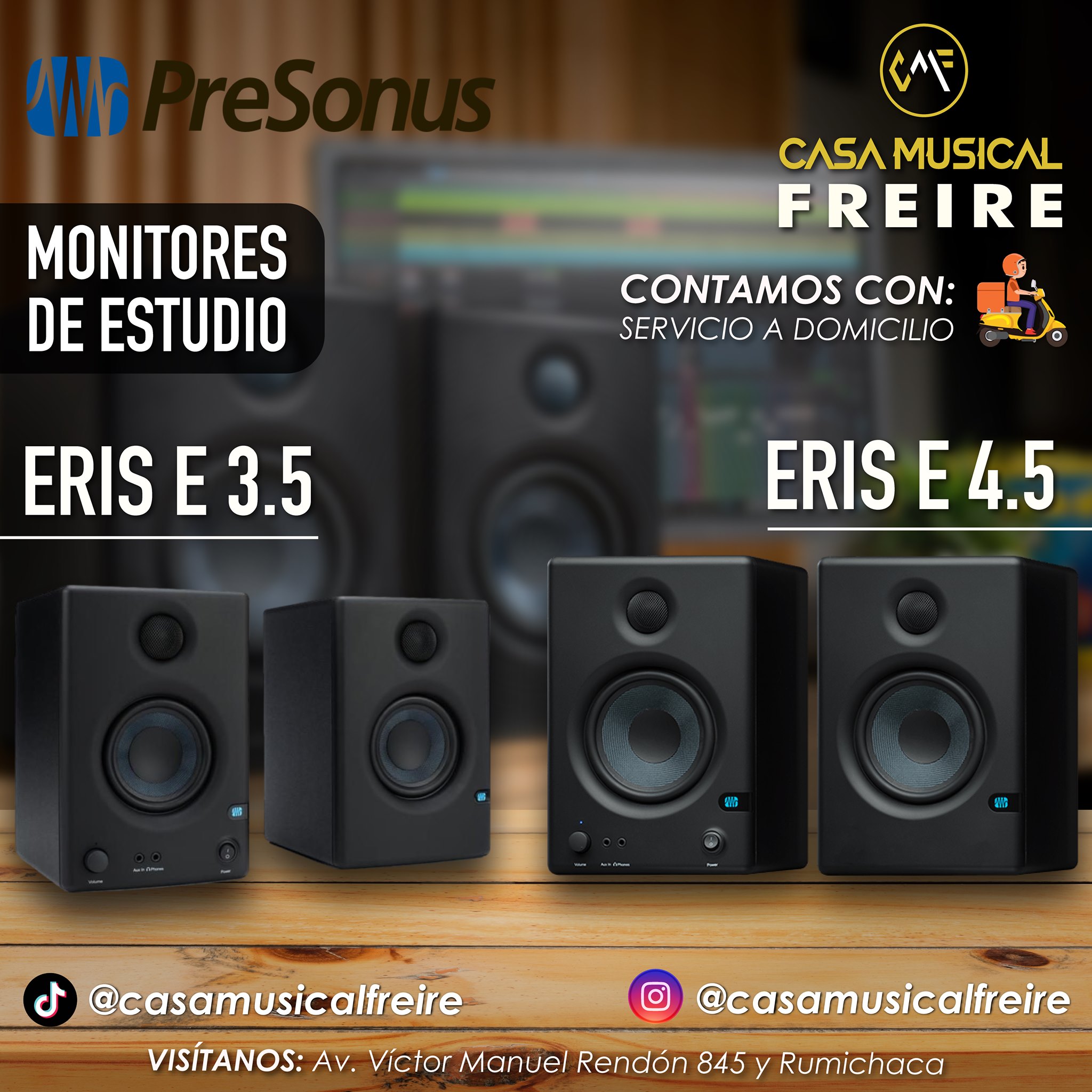 MONITORES DE ESTUDIO presonus ERIS... CASA MUSICAL FREIRE Facebook