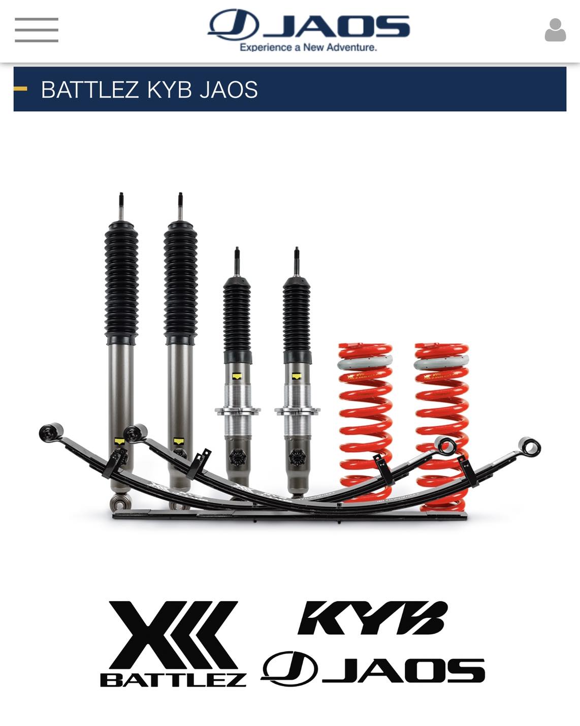 Jaos BattleZ coilover 50mm lift kit installed on Fj Cruiser