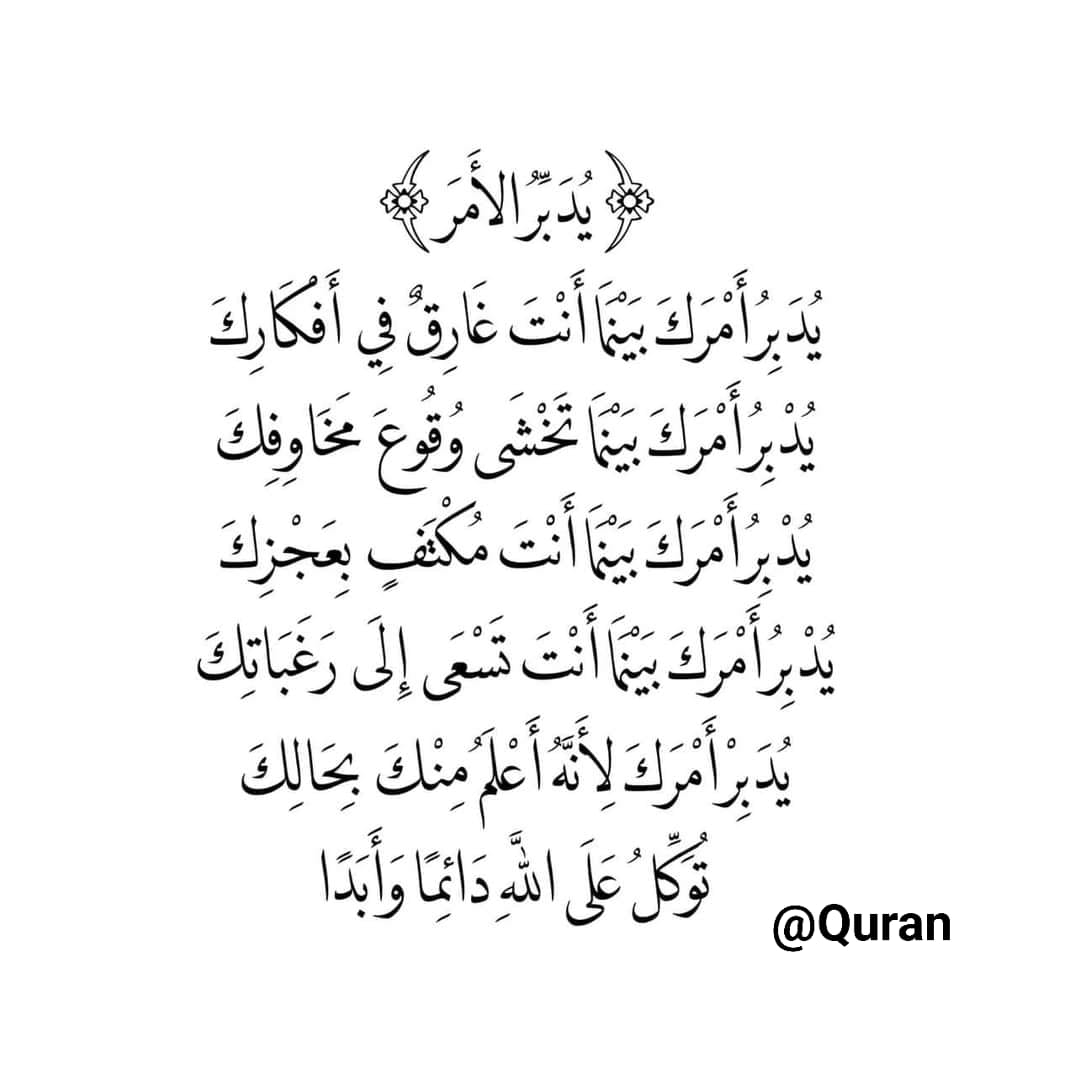 Quran - كن مع الله ...ودعه في تدبيرك🌿 | Facebook