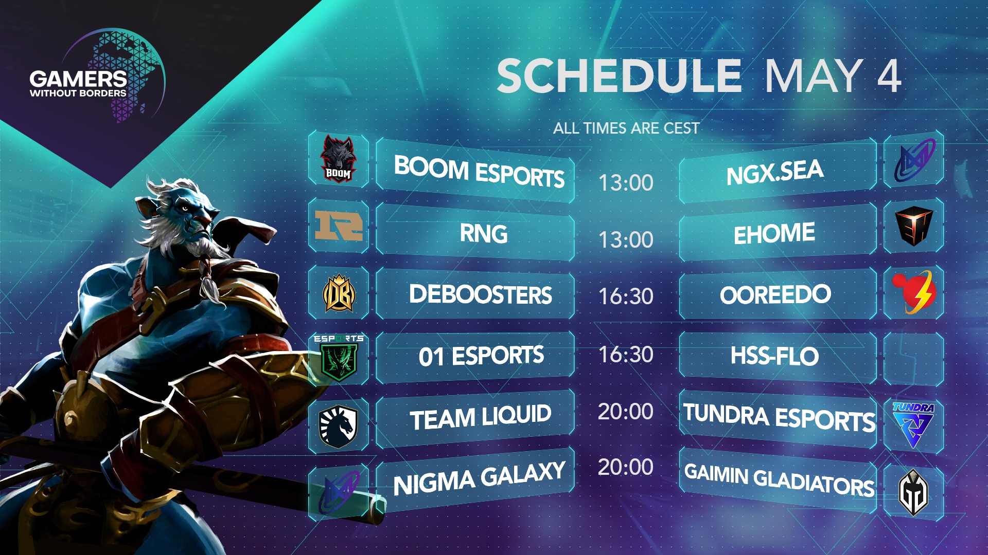 DossierChannel - " Gamers Without Borders 2022 " ตารางแข่ง... | Facebook
