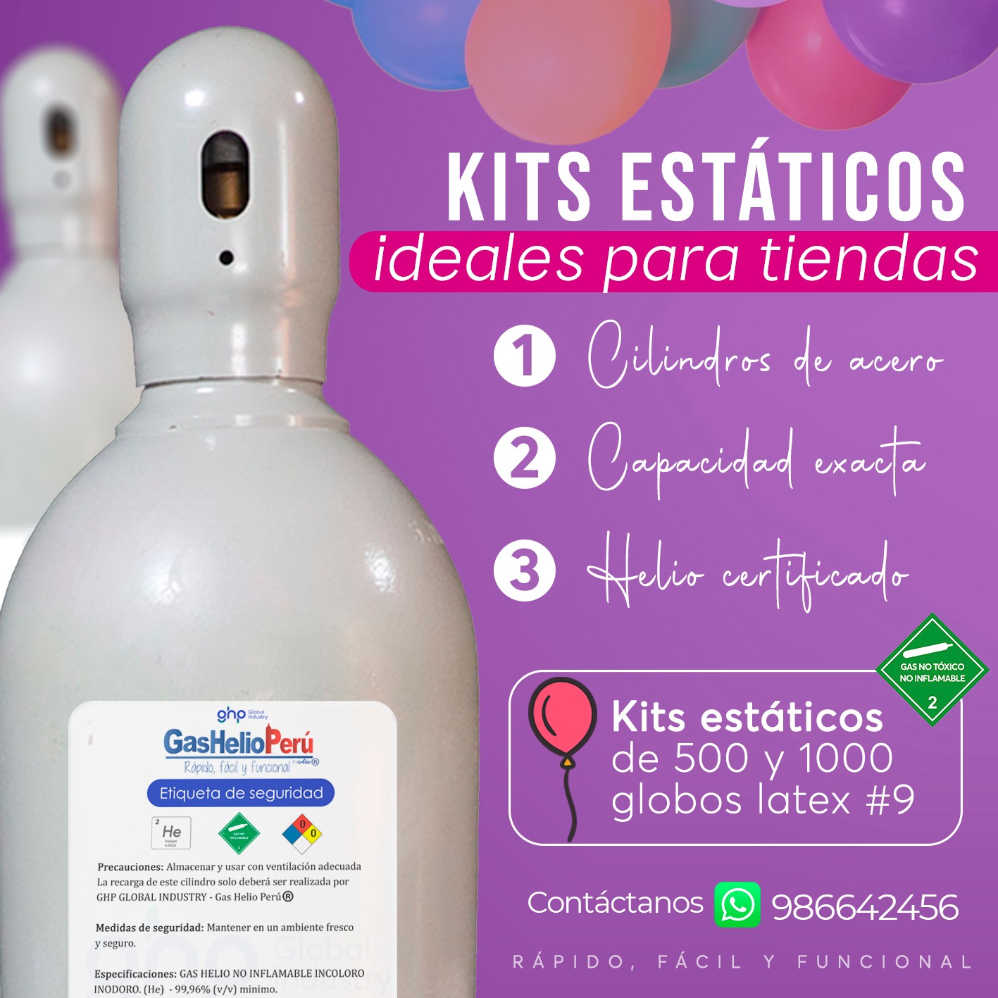 Gas Helio Perú - ¡Kits disponibles! 🎈 Contamos con...