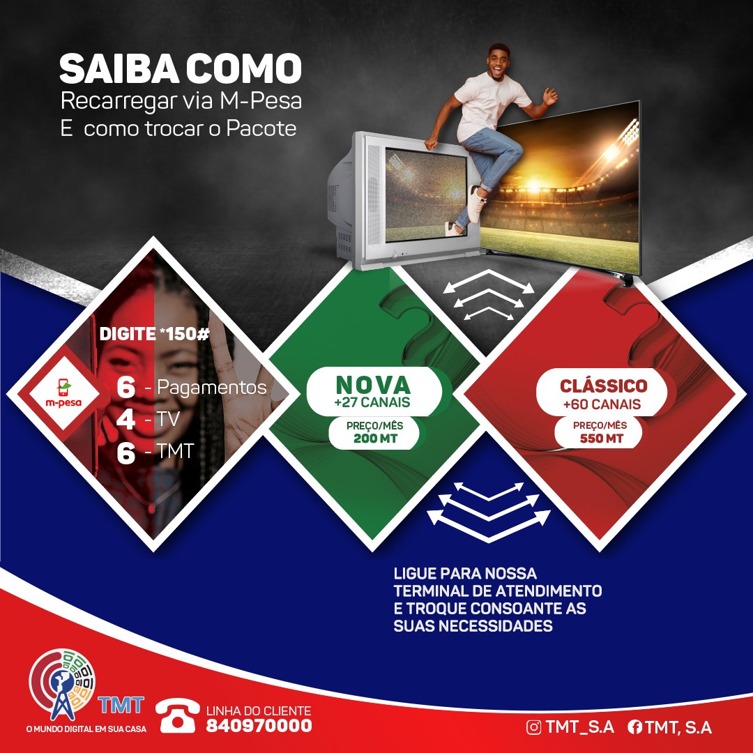 TMT, - Saiba como fazer a recarga do seu pacote a partir de onde ...