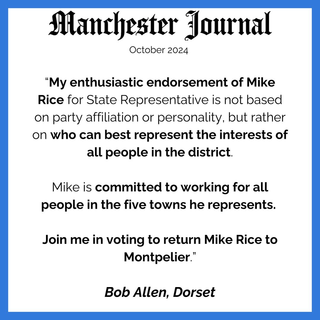 Rep. Mike Rice | Dorset VT