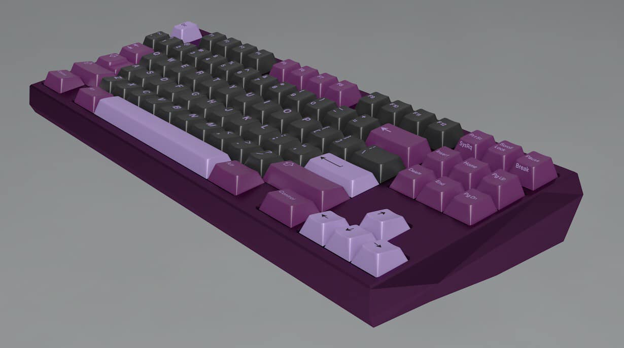 Upcoming GMK Black Lotus Keyset Inspired by Accel World Renders by