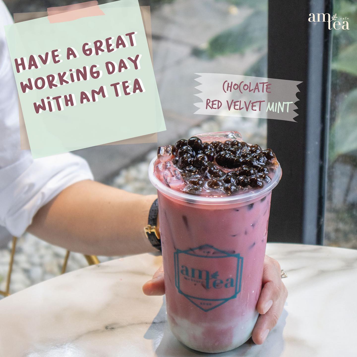 Am - Have a great working day with Chocolate Red Velvet ของ Am Tea ...