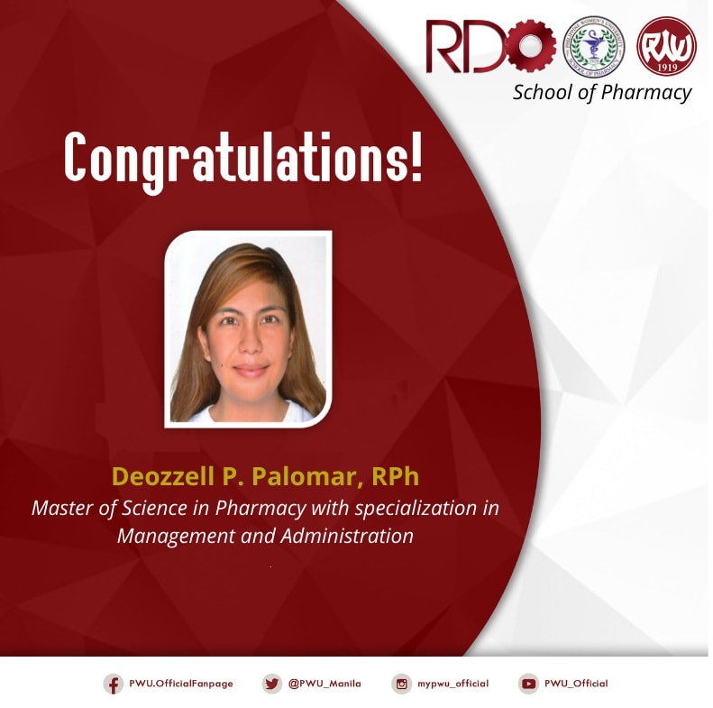 Philippine - Congratulations! Ms. Deozzell P. Palomar, RPh from the ...