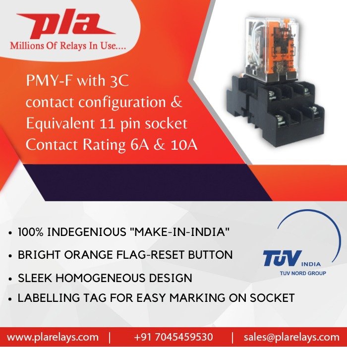 Pla Relays - New Launch!!! PMY-F with 3C Contact Configuration ...