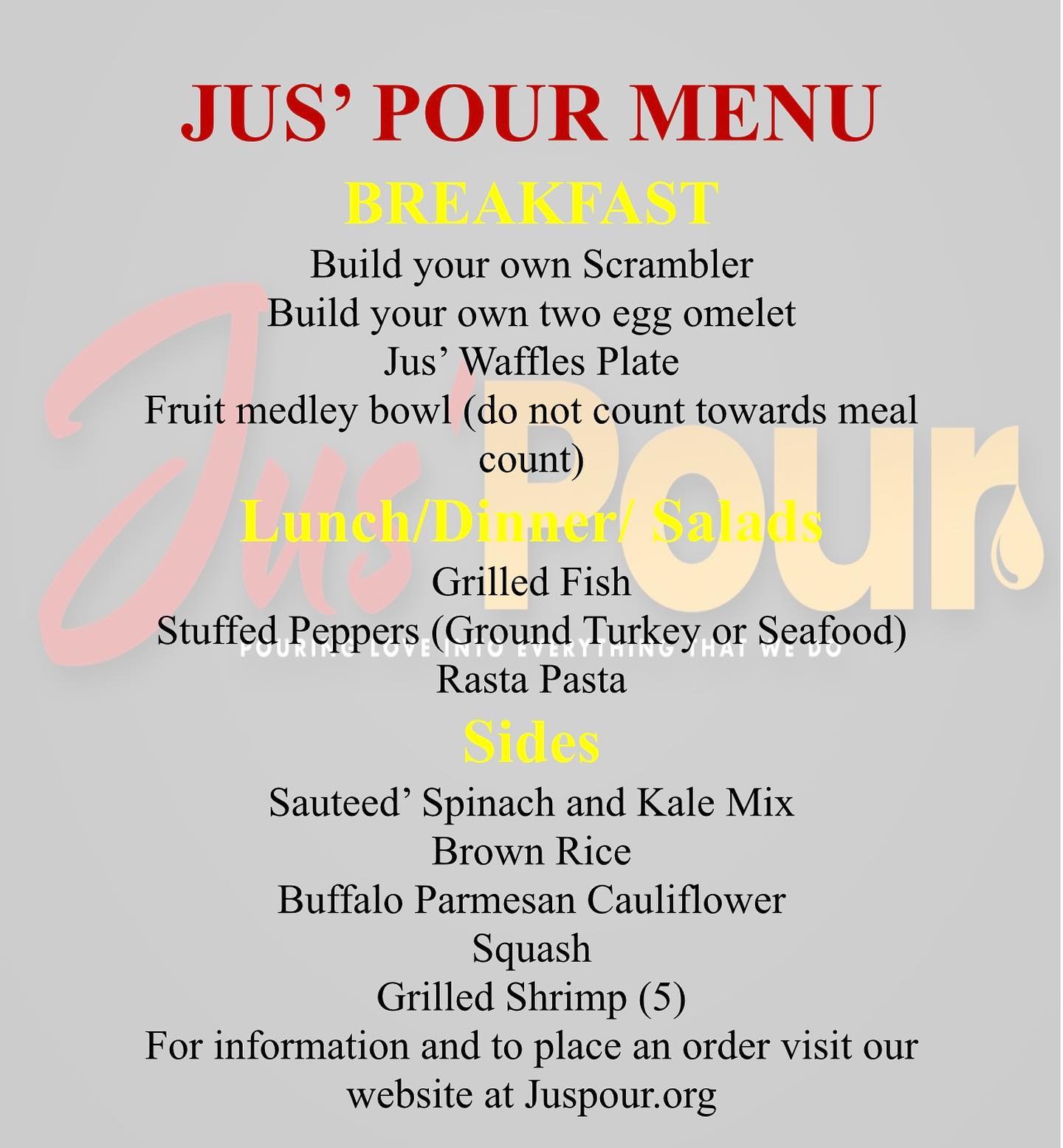 Jus’Pour LLC - 🚨New Menu Now Available For Ordering!...
