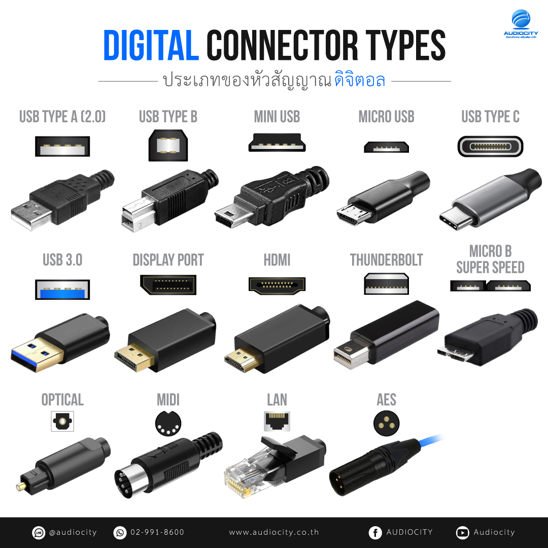 AUDIOCITY - Digital Connector Types...