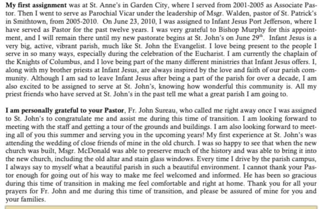 Check out a special letter from Fr. Patrick Riegger, who will be coming ...
