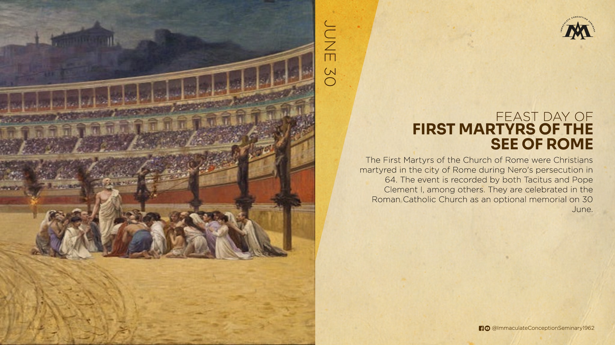 JUNE 30 | FEAST DAY OF... - Immaculate Conception Seminary | Facebook