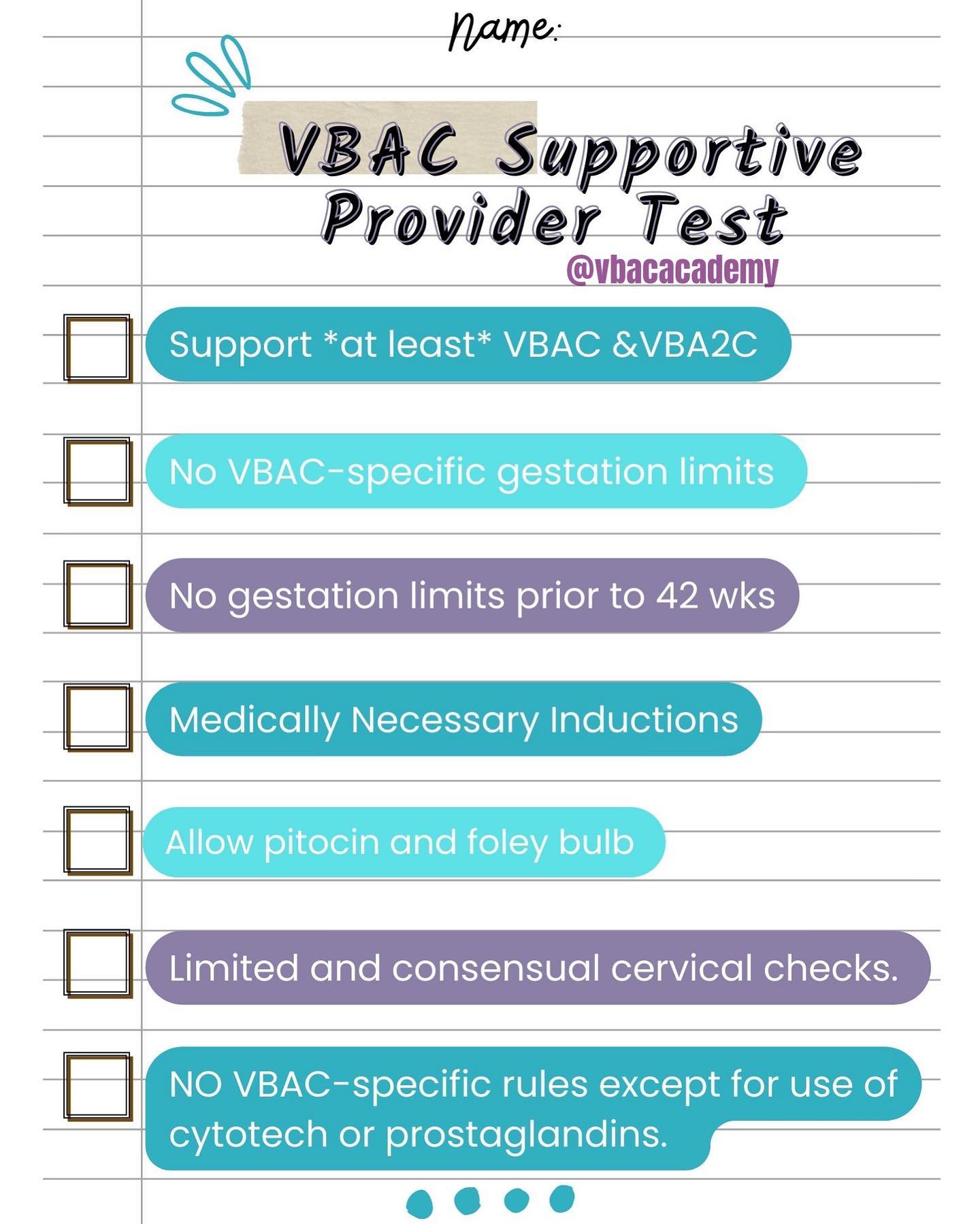 VBAC Academy - ⚡️ VBAC Supportive Provider Test Do you...