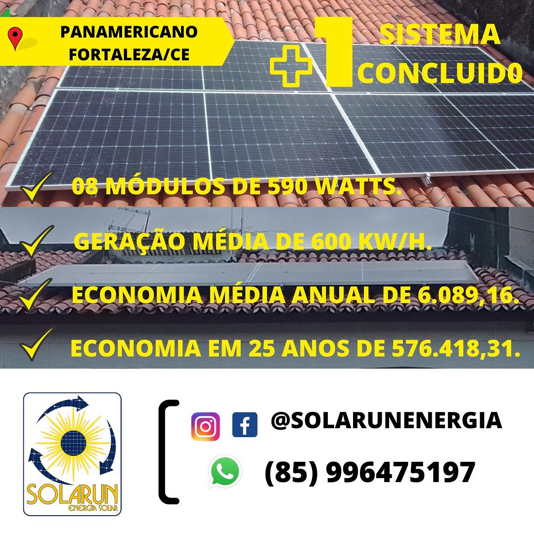 📍Projeto entregue em... - Solarun Energia Fotovoltáica