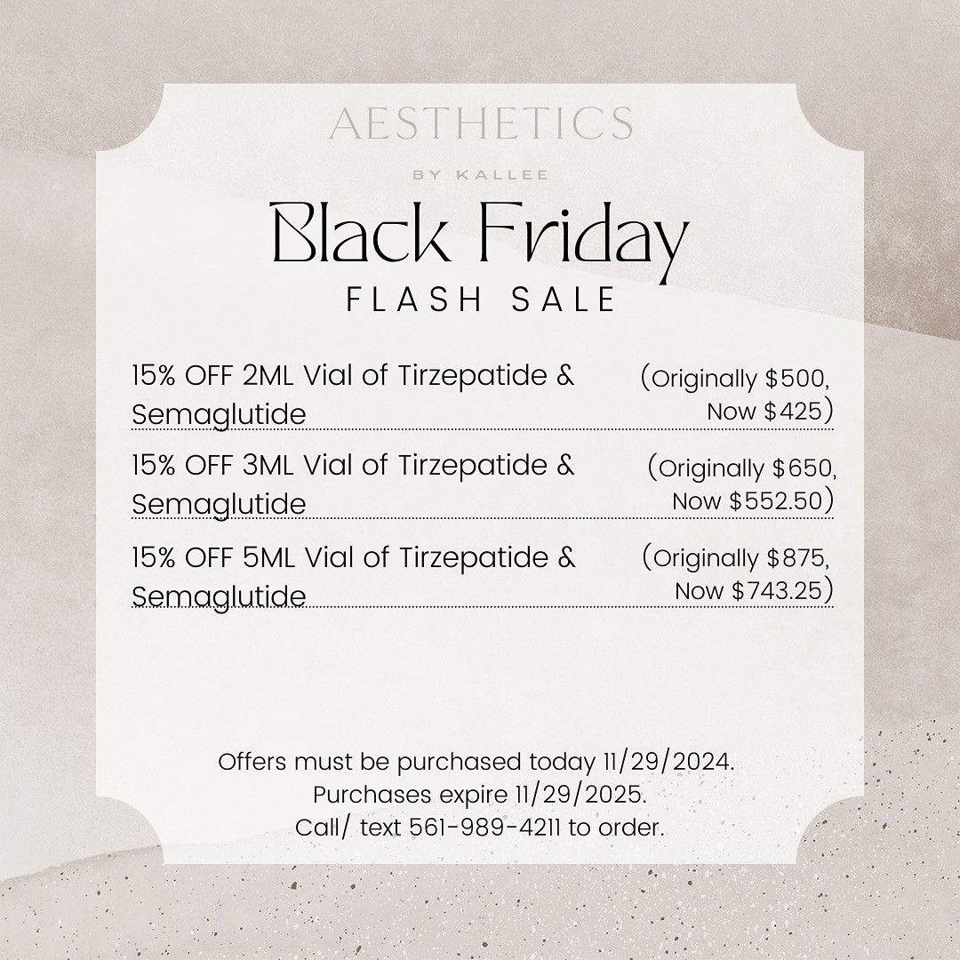 tirzepatide black friday sale Rejuvenate IV Bar|Weight Loss McKinney Aesthetics by Kallee | Jupiter