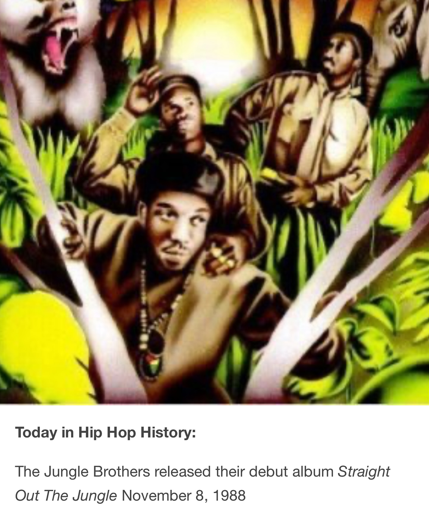 Jungle Brothers released their debut album 'Straight Out the