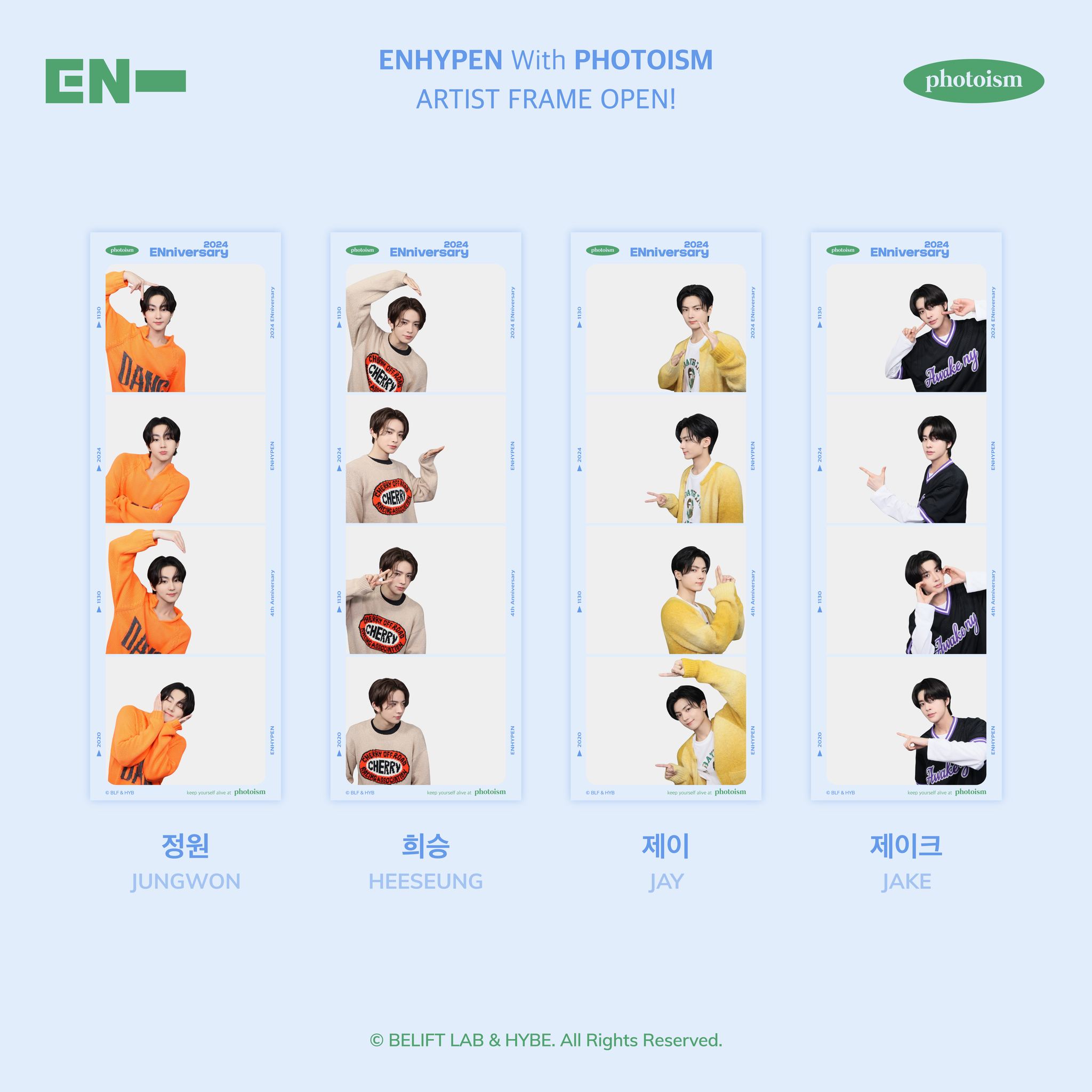 ENHYPENARTIST FRAME OPEN ! The < ENHYPEN> artist frame will be
