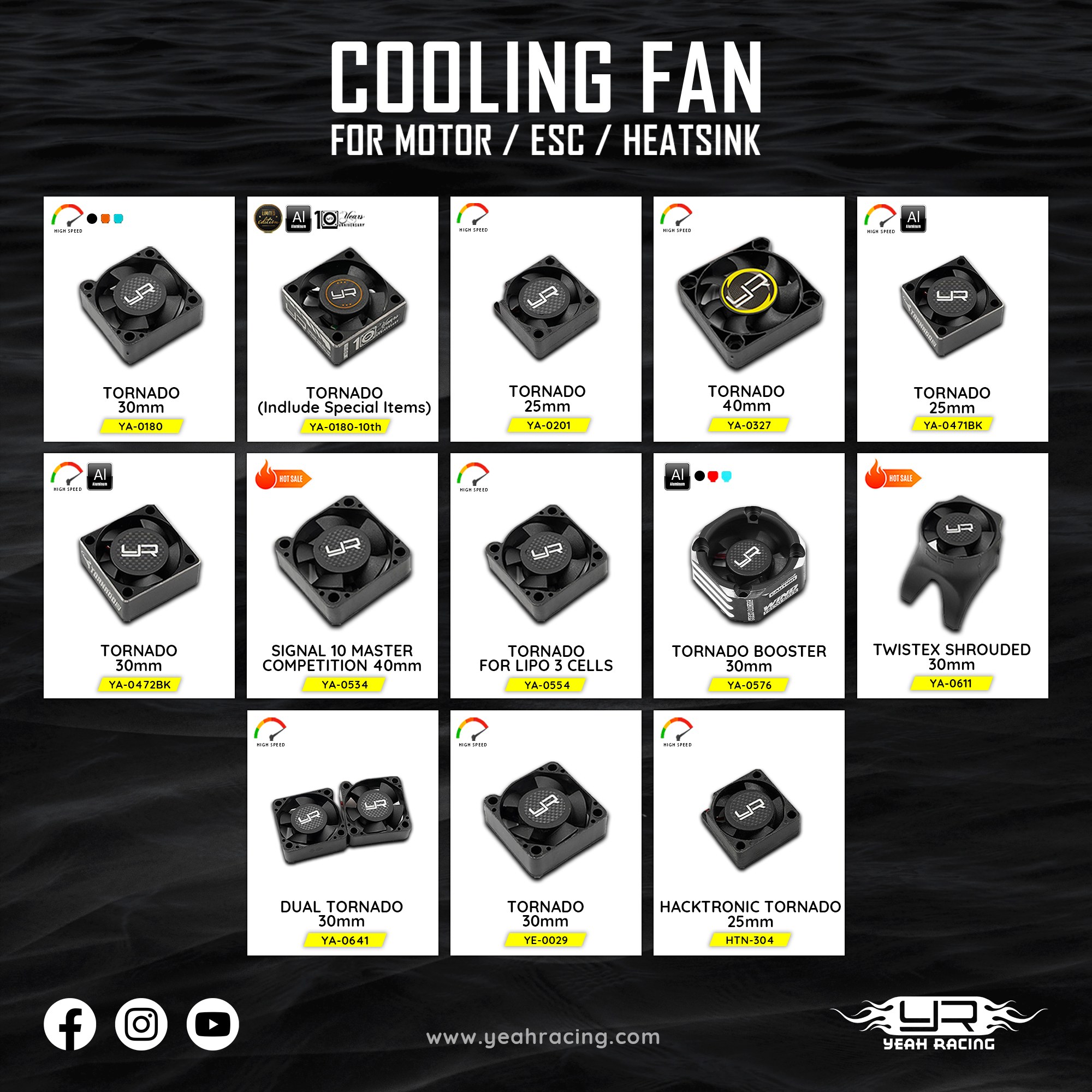 Yeah Racing - Full Cooling Fan series !!! Comes with...