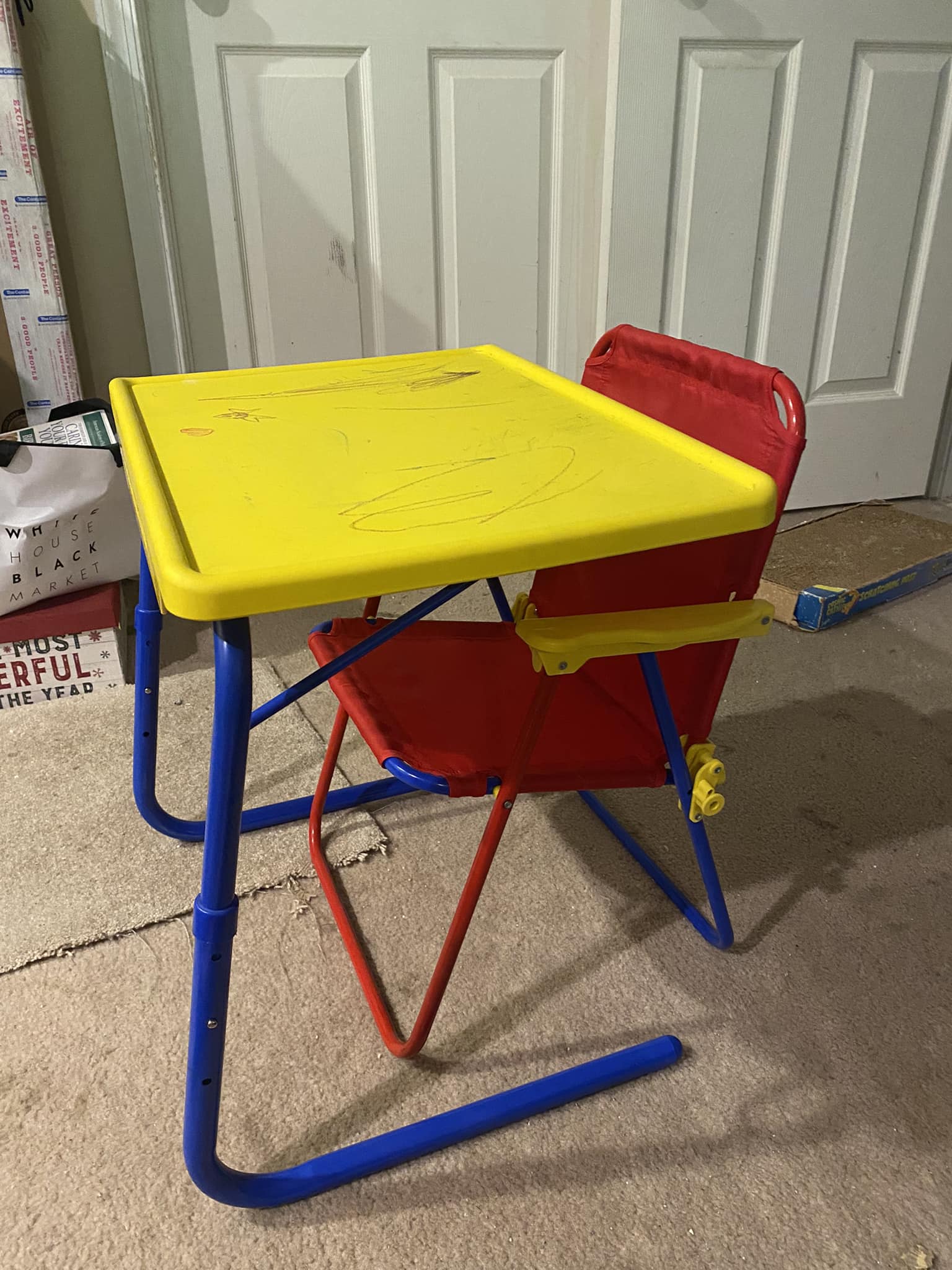 Will the free store accept a table with crayon marks?