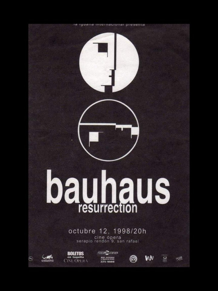 Bauhaus Resurrection 98 TOUR パンフレット Bauhaus Resurrection Tour Mexico City, October 12, 1998 Setlist