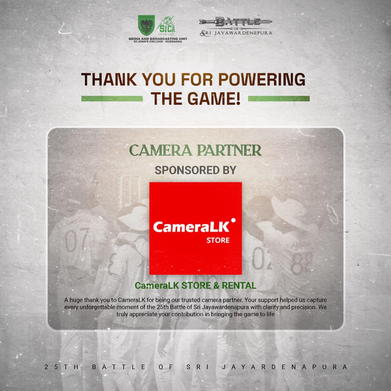 St.John's - A heartfelt thank you to CameraLK Store & Rental for being ...