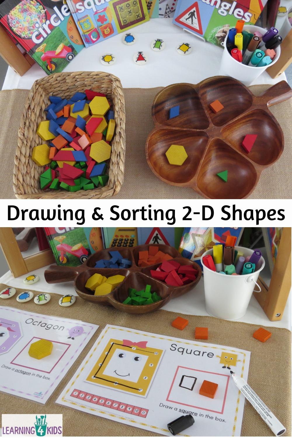 Learning 4 kids - Drawing Shapes with Dot-to-Dot Mats... | Facebook